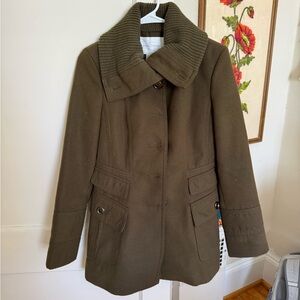 Jessica Simpson olive green pea coat